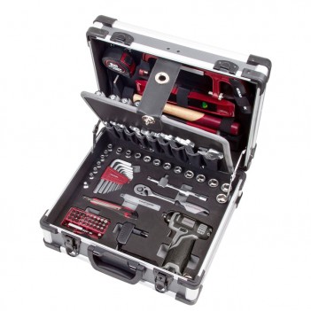 Coffret de douilles Basic Line B152 1/4 + 3/8 103 pcs + Visseuse Kraftwerk