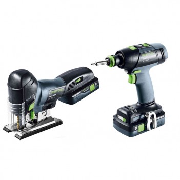 Set perceuse et scie sauteuse T 18+3/PSC 420 I-Set Festool