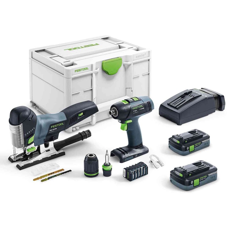 Set perceuse et scie sauteuse T 18+3/PSC 420 I-Set Festool Set perceuse et scie sauteuse T 18+3/PSC 420 I-Set Festool