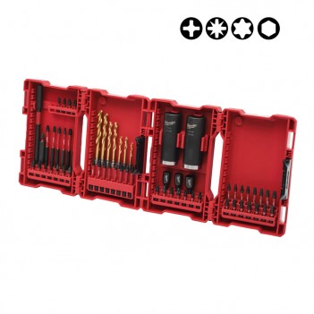 Coffret d'embouts 62 pcs Shockwave Milwaukee