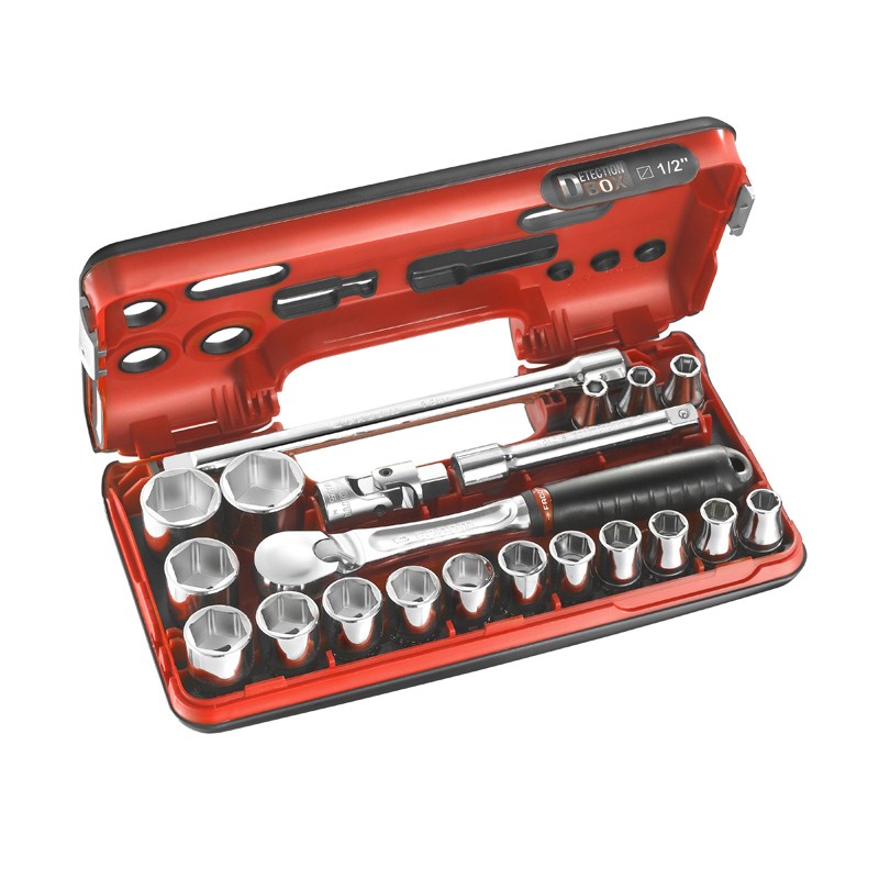 DBox Steckschlüsselsortiment 1/2", 6-kant, metrisch - 21 teile - sl.dbox1 Facom DBox Steckschlüsselsortiment 1/2", 6-kant, metrisch - 21 teile - sl.dbox1 Facom