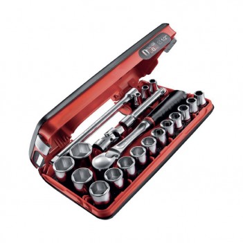 DBox Steckschlüsselsortiment 1/2", 6-kant, metrisch - 21 teile - sl.dbox1 Facom