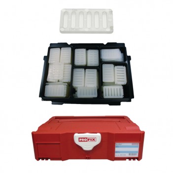 Assortiment d'entretoises plein 75 x 45 mm 185 pièces PROFIX