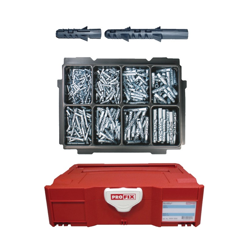 Sortiment Nylondübel PS/PL für Beton und Backstein 895 stk PROFIX Sortiment Nylondübel PS/PL für Beton und Backstein 895 stk PROFIX