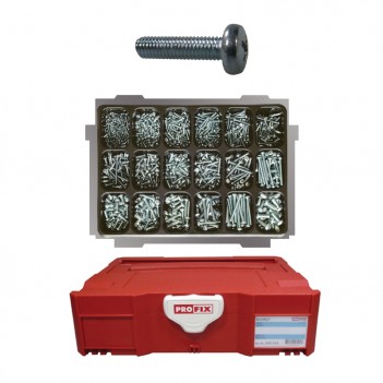 Assortiment de vis à tête cylindrique bombée DIN 7985, 1695 pièces PROFIX