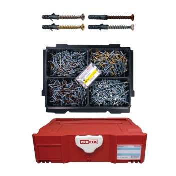 Assortiment de vis pour plinthes avec chevilles 1002 pièces PROFIX