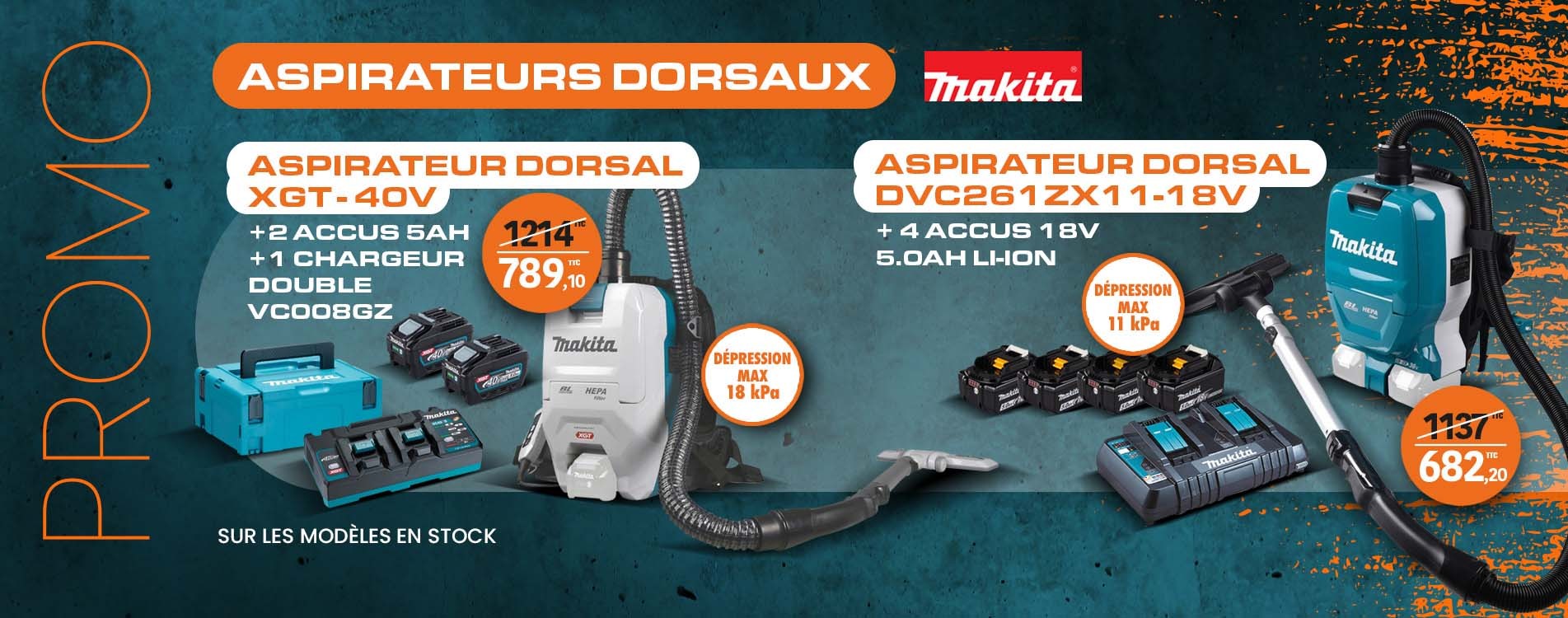 Aspirateurs dorsaux Makita