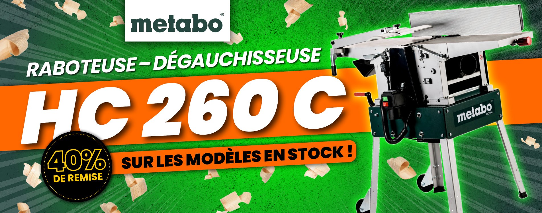Raboteuse Dégauchisseuse HC 260 C - 2,2 WNB Metabo